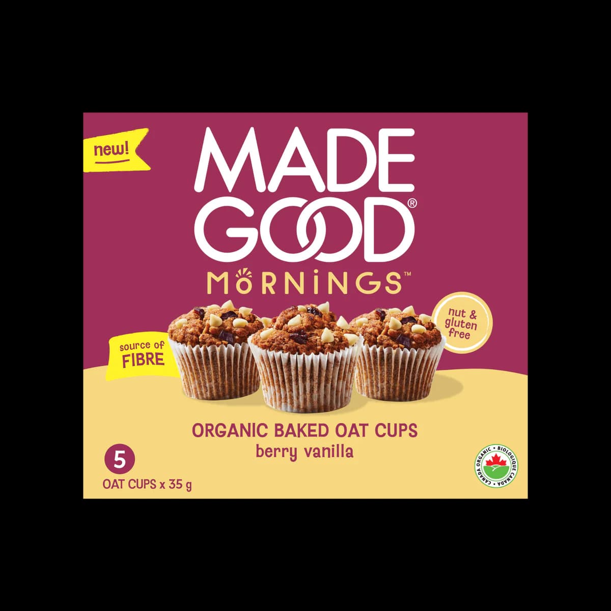 Organic Berries Vanilla Chips Baked Oat Cups