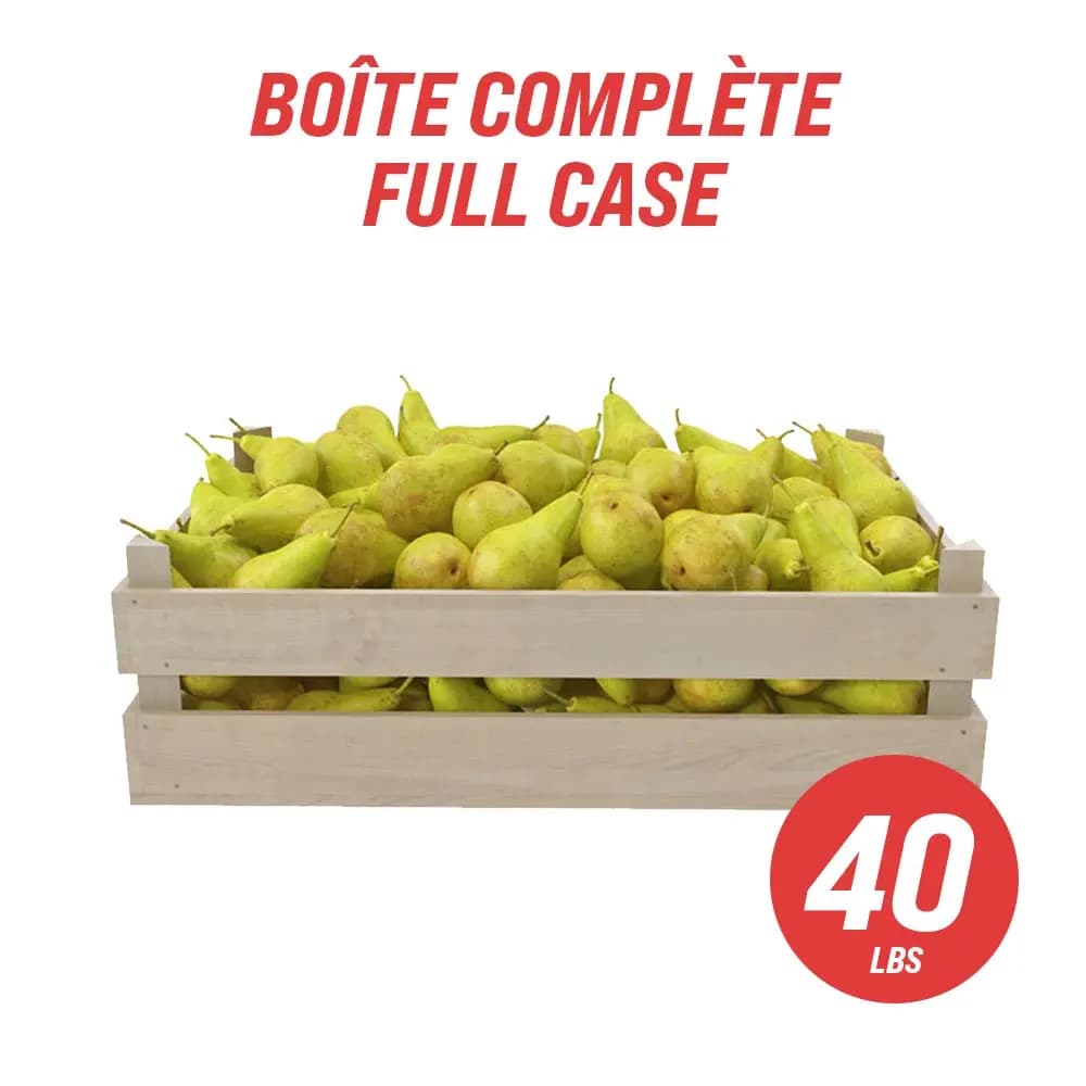 Bartlett Pears (full case: 40 lbs)