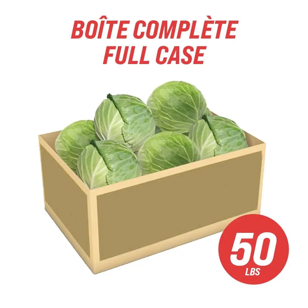Green Cabbage (full case: 40 lbs)