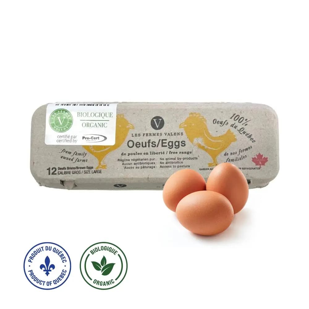 Organic Free Range Large Brown Eggs