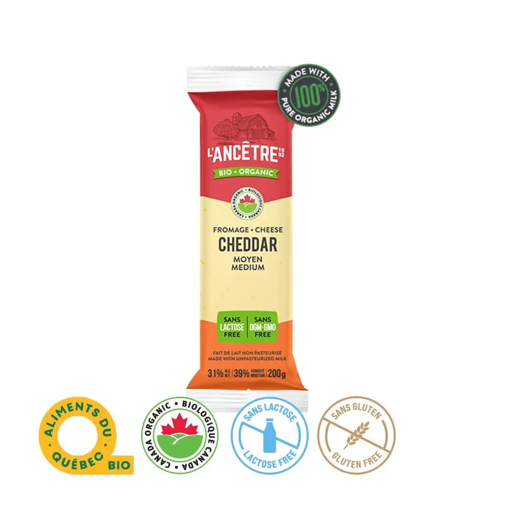 Organic Medium Cheddar Cheese