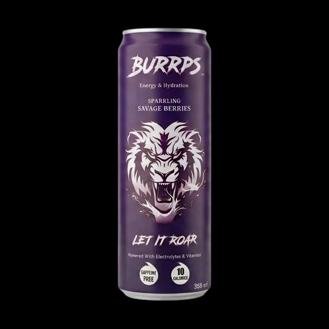Boisson énergisante gazeuse Burrps aux petits fruits sauvages