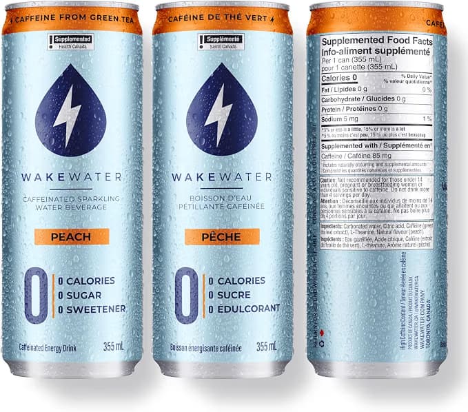 Caffeinated Sparkling Peach Beverage