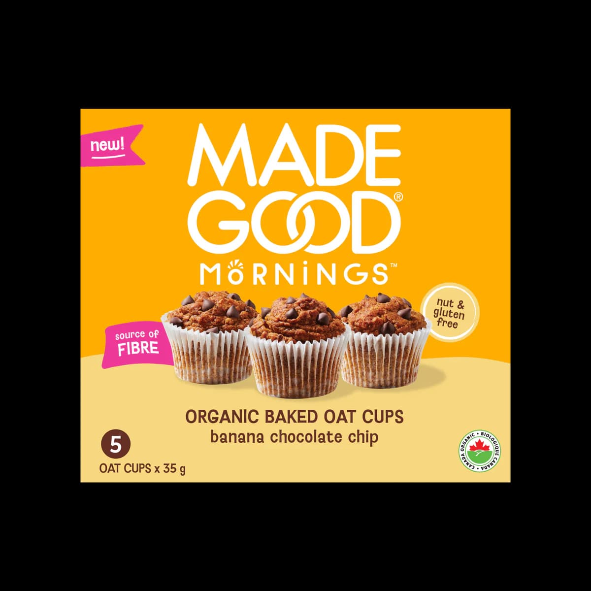 Organic Banana Chocolate Chips Baked Oat Cups
