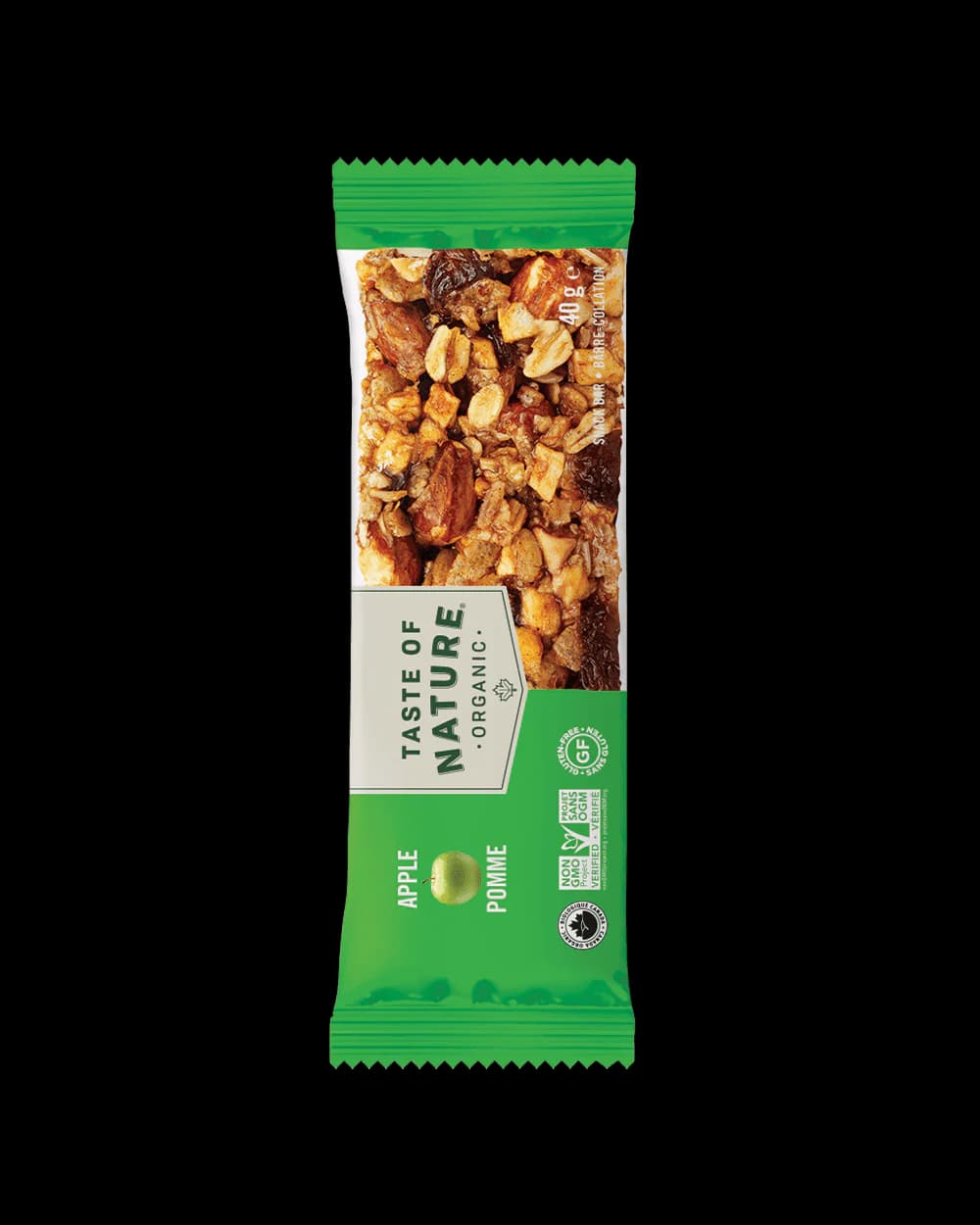 Organic Apple Fruit and Nut Snack Bar