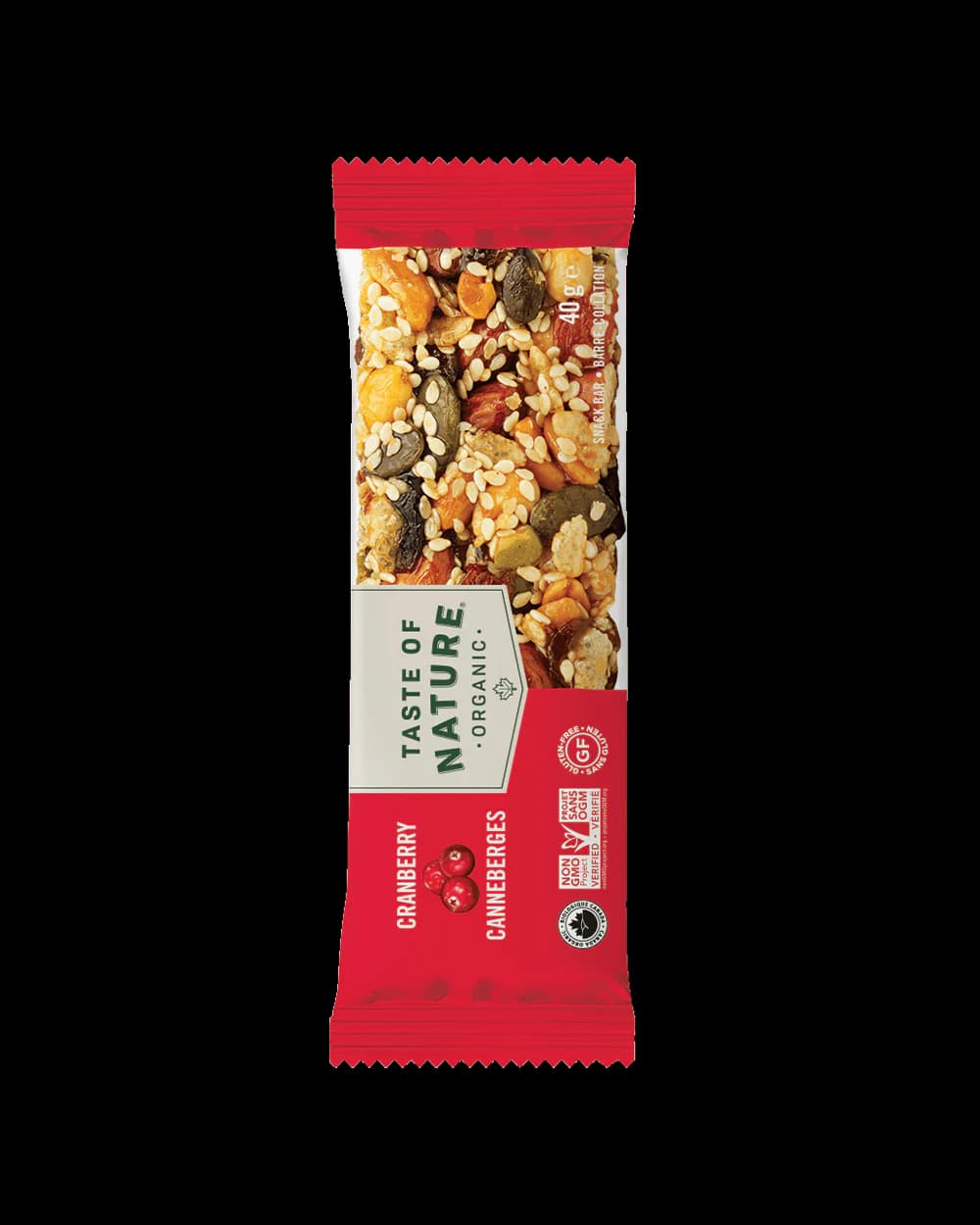 Organic Cranberry Fruit and Nut Snack Bar