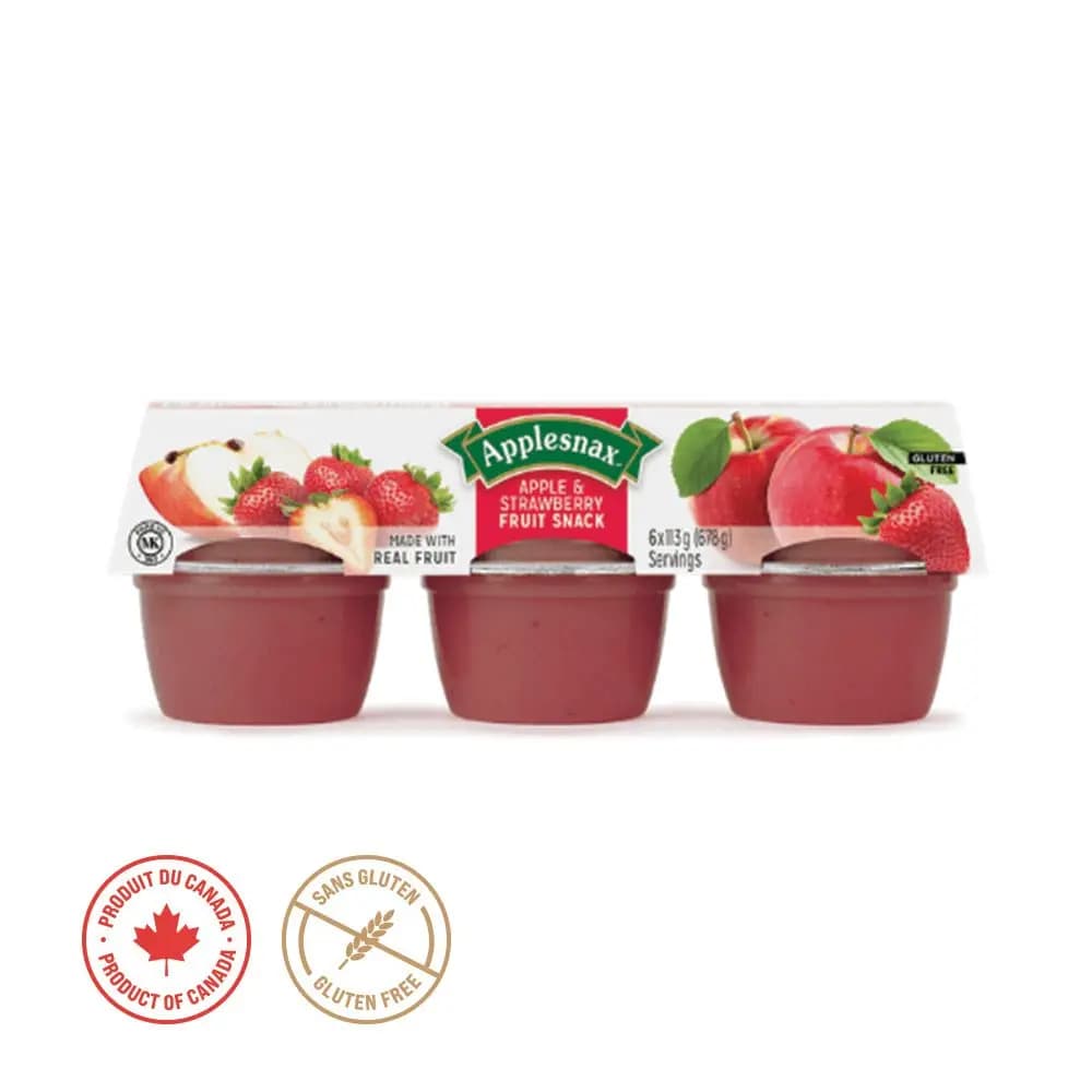 Apple & Strawberry Fruit Snack Puree - Applesnax