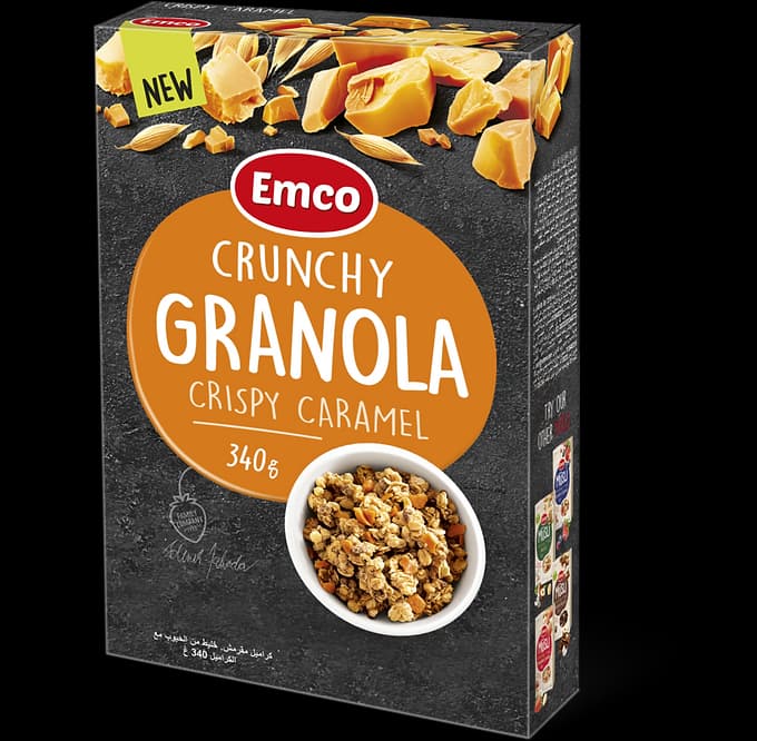 Granola croustillant au caramel