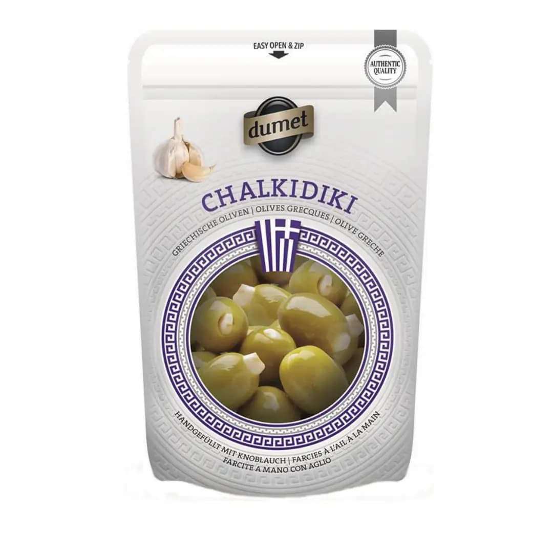 Green Olives with Garlic Stuffing