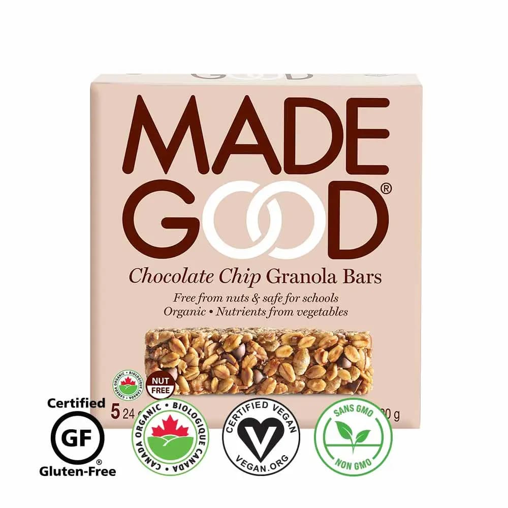 Chocolate Chip Granola Bars - MadeGood (5 x 24 g)
