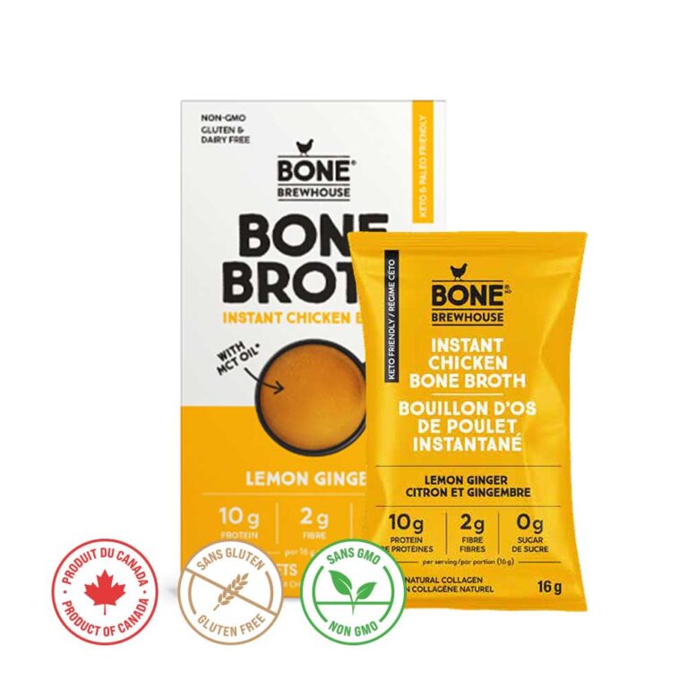 Lemon Ginger Instant Chicken Bone Broth - Bone Brewhouse (5 x 16 g)