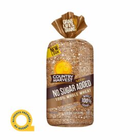 No Sugar Added 100% Whole Wheat Bread - Country Harvest (600 g)