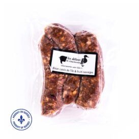 Blackcurrant and Wild Fruit Bison Sausages - Délices Charlevoix (frozen