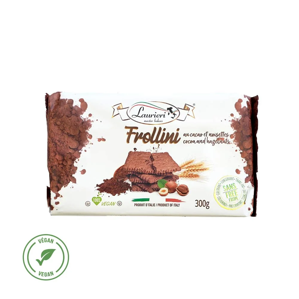 Hazelnut & Cocoa Frollini Cookies - Laurieri (300 g)
