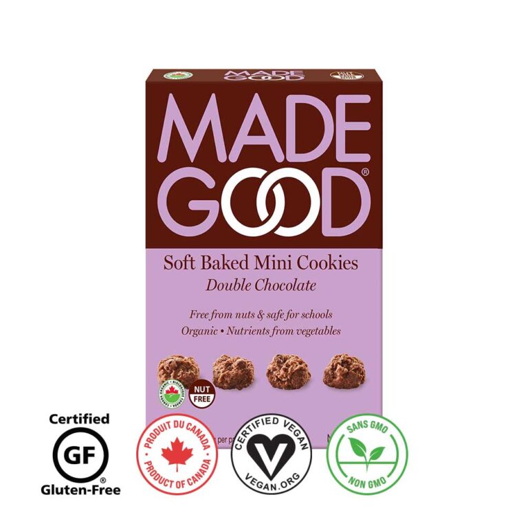 Double Chocolate Soft Baked Mini Cookies - MadeGood (5 x 24 g)