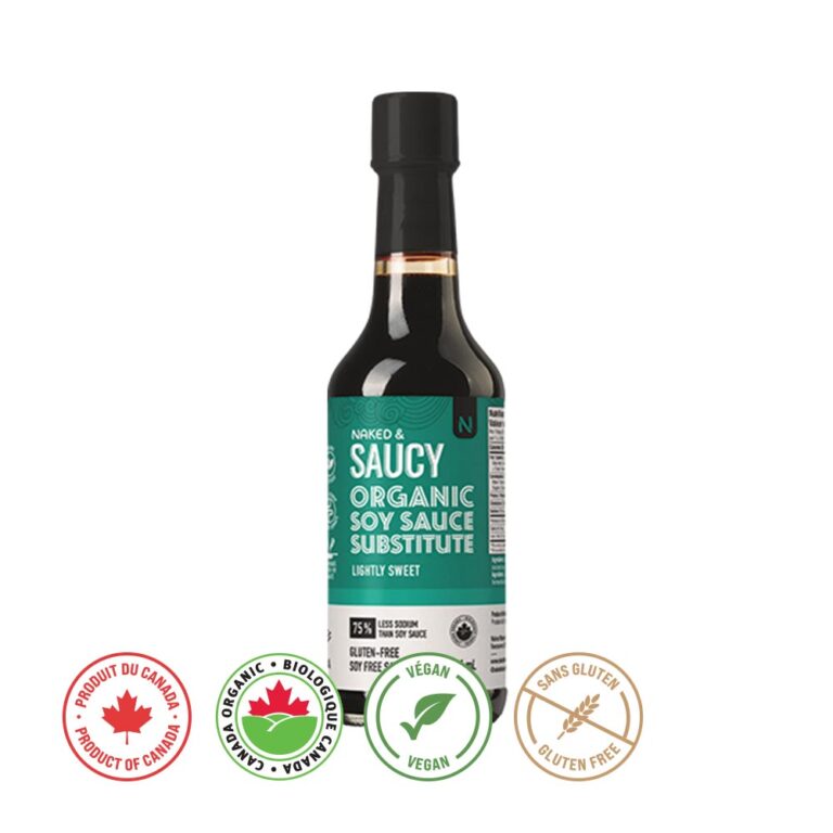 Organic Lightly Sweet Coconut Aminos Soy Sauce Substitute - Naked & Saucy (296 ml)