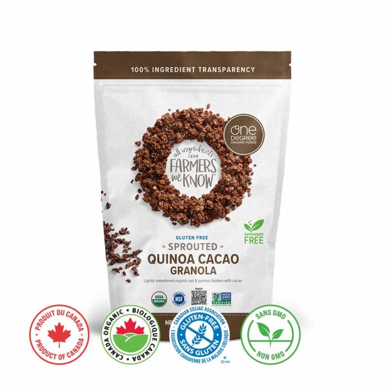 Organic Sprouted Oat Quinoa Cacao Granola - One Degree (312 g)