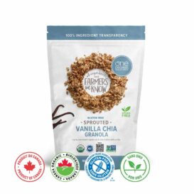 Organic Sprouted Oat Vanilla Chia Granola - One Degree (312 g)