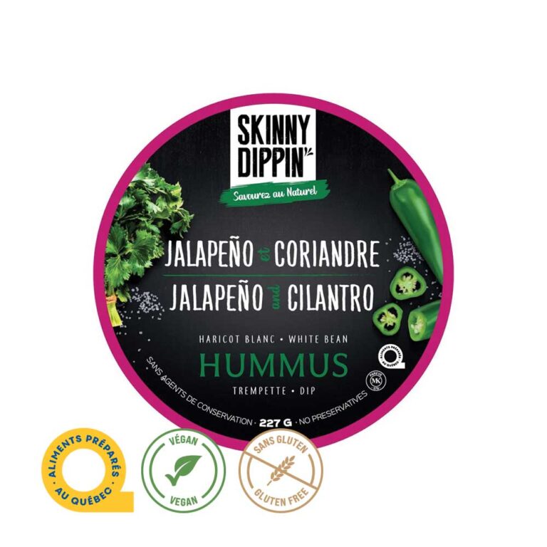 Jalapeno & Cilantro White Bean Hummus- Skinny Dippin' Foods (227 g)