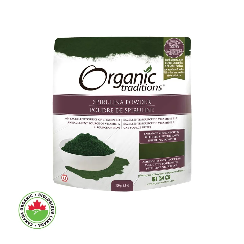 Organic Spirulina Powder - Organic Traditions (150 g)