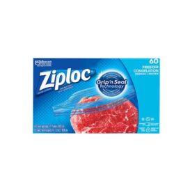 Medium Food Storage Freezer Bags - Ziploc (60 bags