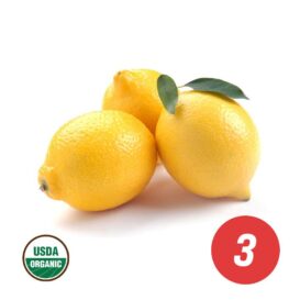 ** MULTI DEAL ** 3 for $2.69 ** Organic Lemons (3)