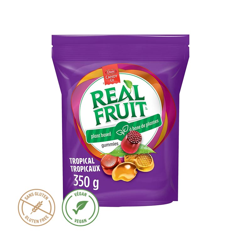 Real Fruit Tropical Gummies Dare Foods 350 g