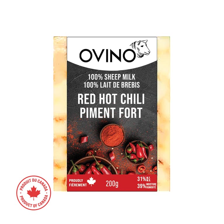Red Hot Chili 100% Sheep Milk Cheddar Ovino 200 g