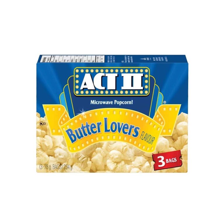 Butter Lovers Microwave Popcorn 3 x 78 g Act II
