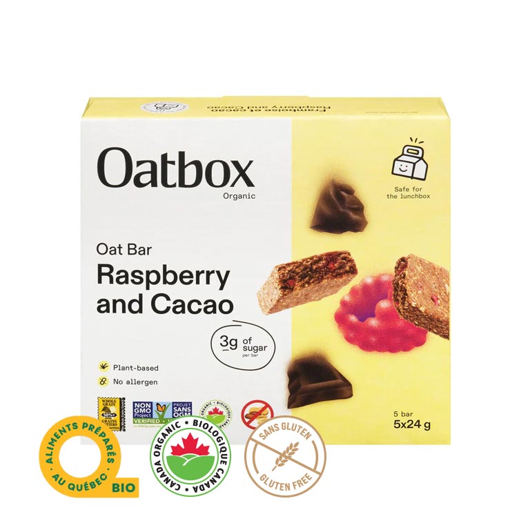 Cocoa & Raspberry Oat Bars Oatbox 5 x 24 g