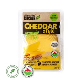 Organic Vegan Cheddar Style Slices 160 g Alternative Kitchen